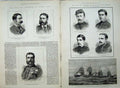 Antique Old Print Zulu War Rorke Lord Chelmsford Ships 1879 Engineers Men 19th