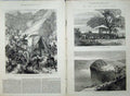 Old Antique Print Zulu War 1879 Major Dartnell Fort Pearson Tugela River 19th