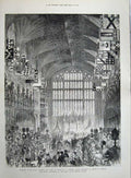 Original Old Antique Print 1879 Wedding Duke Connaught Princess Louise Windsor