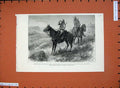 Antique Print *0224 Zulu War 1879 Frontier Horse Vidette Colonel Wood Camp