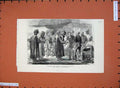 Original Old Antique Print 1879 Afghan War Durbar Jellalabad Men Army Siers