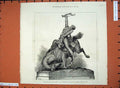 Old Antique Print 1879 Statue Man Fallen Horse Exhibition Royal Academy 19th