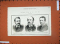 Original Old Antique Print Ficers Zulu War 1879 Campbell Weatherley Johnson Men