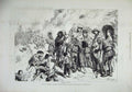 Old Antique Print 1879 Tourists Spain Gipsy Caves Granada People Sketch 19th