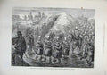 Original Old Antique Print 1879 Zululand War Royal Scots Fusiliers Siers Pipes