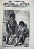 Original Old Antique Print 1879 Afhgan Revolt Heratee Siers Swords War Fine Art