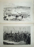 Old Antique Print 1879 Zulu War General Wood Newdigate Army Chelmsford 19th