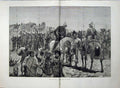 Old Antique Print Zulu War 1879 Ulundi Army Natives Men Horses Fine Art 19th