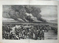 Old Antique Print 1879 Zulu War Burning Ulundi Army Natives Cannon Prior 19th