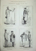 Old Antique Print 1880 Parlaiment Privy Councillors Senator Men Memebers 19th
