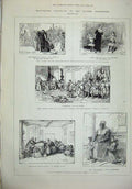Old Antique Print 1880 Picture Exhibition Linton Lhermitte Pettie Gilbert 19th