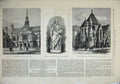 Original Old Antique Print 1880 Oxford High School Boay Saviour'S Church Statue