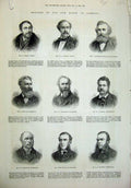 Old Antique Print 1880 Members House Commons Kensington Museum Thirteen 19th