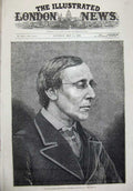 Old Antique Print 1880 New Postmaster General Professor Fawcett Man Art 19th