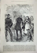 Original Old Antique Print 1880 Ireland Itinerant Orator Killarney Dog Horse