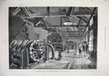 Old Antique Print 1880 St Gothard Tunnel Air-Compressing Machine Airolo 19th