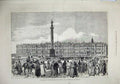 Old Antique Print 1880 Winter Palace St Petersburg Russia Czar Building 19th