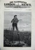 Old Antique Print 1880 Fine Art Man Rifle Sportsman Landes France Hunting 19th