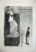 Original Old Antique Print 1880 Fine Art Statue Venus Mars Louvre Gallery Paris