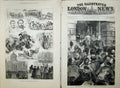 Old Antique Print Liverpool Election Policemen Townhall Billson Voting