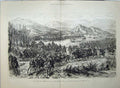 Old Antique Print Afghan War 1880 Cavalry Charge Army Horses Mountians 19th