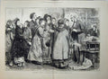 Old Antique Print 1880 General Election Discussion Womens Rights Voting 19th