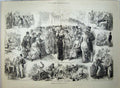Old Antique Print 1880 Ascot Horse Racing Sport People Picnic Longchamps 19th