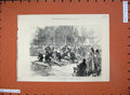 Old Antique Print 1880 Drill Volunteer Ambulance Corps Guildhall Army War 19th
