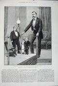 Old Antique Print 1880 Pigmies Piccadilly Lucia Zarate General Mite Art 19th