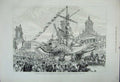 Old Antique Print 1880 Jubilee Festival Belgian Brussels Procession Guild 19th