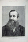 Old Antique Print 1880 Portrait Marquis Ripon Viceroy India Man War Art 19th