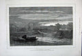 Old Antique Print 1880 Fine Art Stormy Sea Cliffs Wreck Ship Boat Jackson 19th