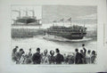 Old Antique Print 1880 Launch Emperor Russia Yacht Livadia Glasgow Ship 19th