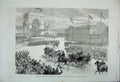 Original Old Antique Print 1880 Jubilee Belgian King LeopExhibition Brussels