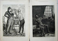 Old Antique Print Fine Art 1880 Phases Life Men Costume Sitting Barnard 19th