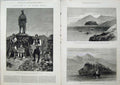 Old Antique Print 1880 Montenegro Pecorica War Dulcigno Ship Gambier Art 19th