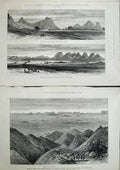 Old Antique Print Kadani Candahar 1880 Valley Argandab Biddulph Khojak 19th