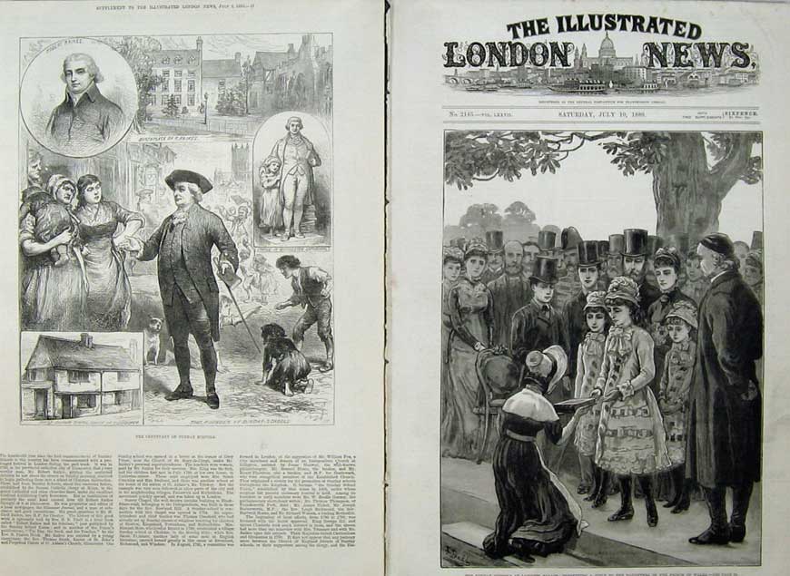 Old Antique Print 1880 Lambeth Palace Bible Prince Wales Sunday School 19th