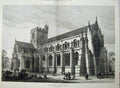 Old Antique Print 1880 Architecture Carlisle Cathedral Church Fine Art 19th