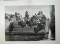 Old Antique Print 1880 Fine Art Wives Boulogne Fishermen Husbands Boats 19th