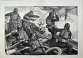 Old Antique Print Life Boat Lincolnshire 1880 Men Throwing Hand Rocket 19th