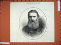 Original Old Antique Print 1880 Portrait Mr Tom Taylor Man Beard 19th