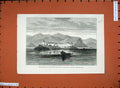 Original Old Antique Print 1880 Fort Alessandria Montenegrin StronghRjeka Art