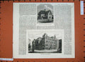 Antique Print *0226 1880 Village Clapham Bedfordshire Ipswich Corn Exchange