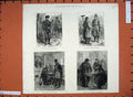 Old Antique Print 1880 Russian Frontier Cossacks Peasants Clergymen War 19th