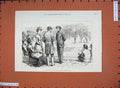 Original Old Antique Print 1880 Cricket Match Constantinople Men Sport 19th