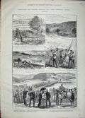 Old Antique Print 1881 South Africa Graves Bronker'S Spruit War Prospect 19th