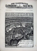 Original Old Antique Print 1881 Fine Art Ye English Fayre Royal Albert Hall