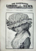 Old Antique Print 1881 Young Girl Bonnet Hat Gallery Haymarket Tooth Art 19th