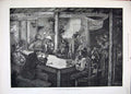Old Antique Print Fine Art 1881 Organ Grinders Kitchen Saffron Hill Men 19th